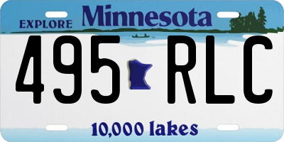 MN license plate 495RLC
