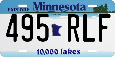 MN license plate 495RLF