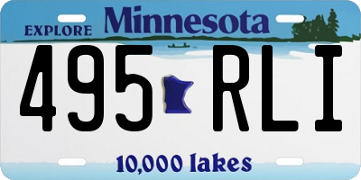 MN license plate 495RLI