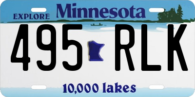 MN license plate 495RLK