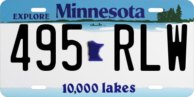 MN license plate 495RLW