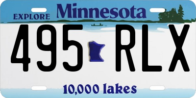 MN license plate 495RLX