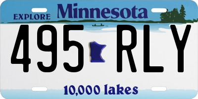 MN license plate 495RLY