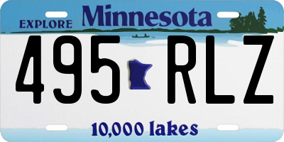 MN license plate 495RLZ