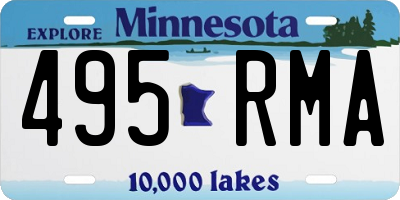 MN license plate 495RMA