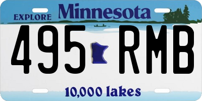 MN license plate 495RMB