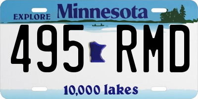 MN license plate 495RMD