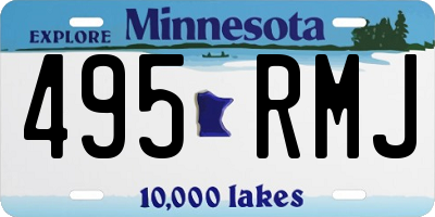 MN license plate 495RMJ