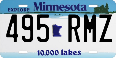MN license plate 495RMZ
