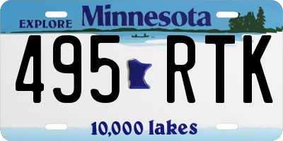 MN license plate 495RTK