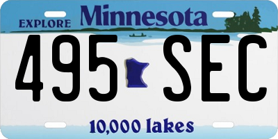 MN license plate 495SEC