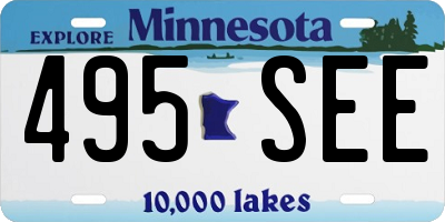 MN license plate 495SEE