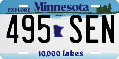 MN license plate 495SEN