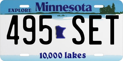 MN license plate 495SET