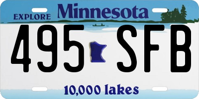 MN license plate 495SFB