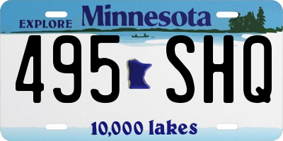 MN license plate 495SHQ