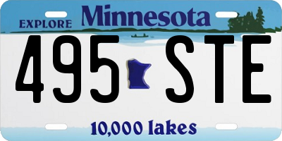 MN license plate 495STE