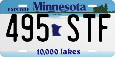 MN license plate 495STF