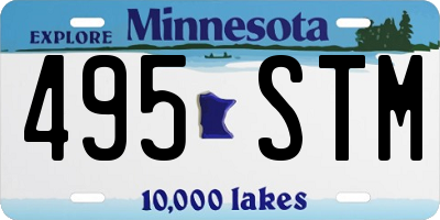 MN license plate 495STM