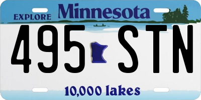 MN license plate 495STN