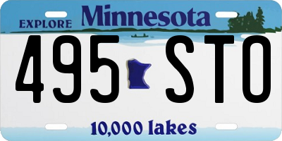 MN license plate 495STO