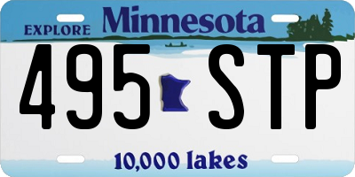 MN license plate 495STP