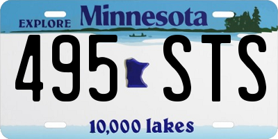 MN license plate 495STS