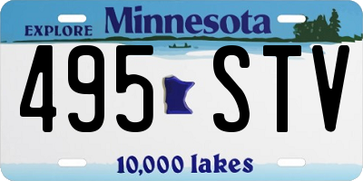 MN license plate 495STV