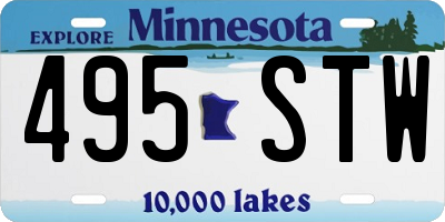 MN license plate 495STW