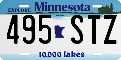 MN license plate 495STZ