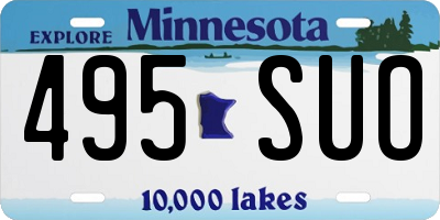 MN license plate 495SUO