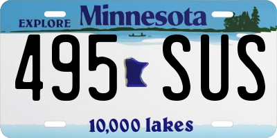 MN license plate 495SUS