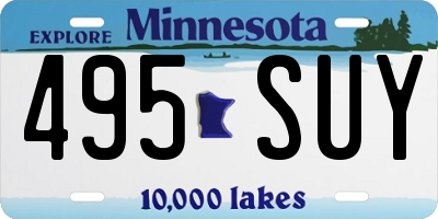 MN license plate 495SUY