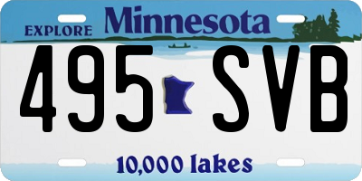 MN license plate 495SVB
