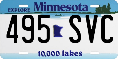MN license plate 495SVC