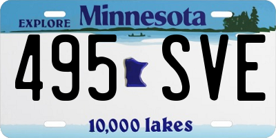 MN license plate 495SVE