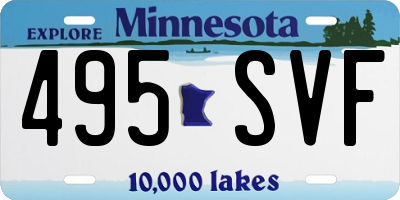 MN license plate 495SVF