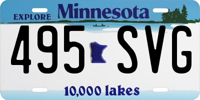 MN license plate 495SVG