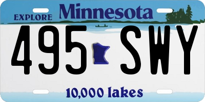 MN license plate 495SWY
