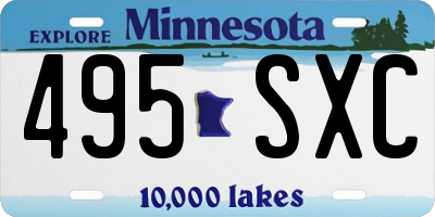 MN license plate 495SXC