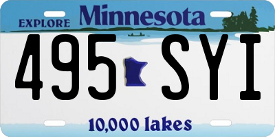 MN license plate 495SYI