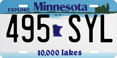 MN license plate 495SYL
