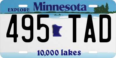 MN license plate 495TAD