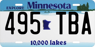 MN license plate 495TBA