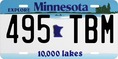 MN license plate 495TBM