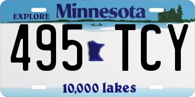 MN license plate 495TCY