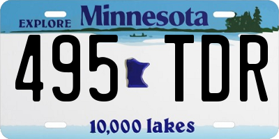 MN license plate 495TDR
