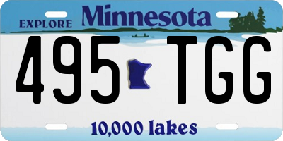 MN license plate 495TGG