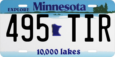 MN license plate 495TIR