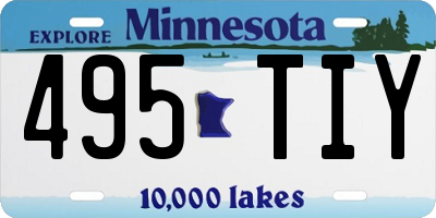 MN license plate 495TIY